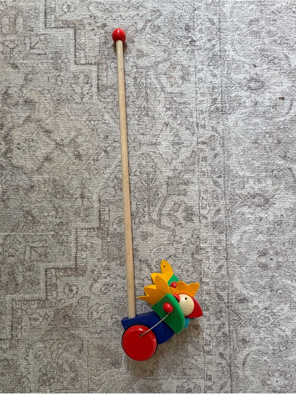 Wooden Push Toy Chicken by Selecta Spielzeug, Germany